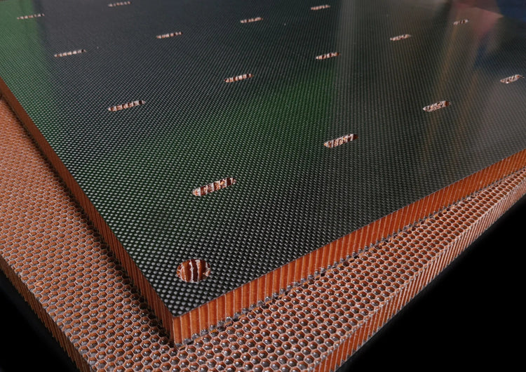 machined carbon fiber honeycomb panels