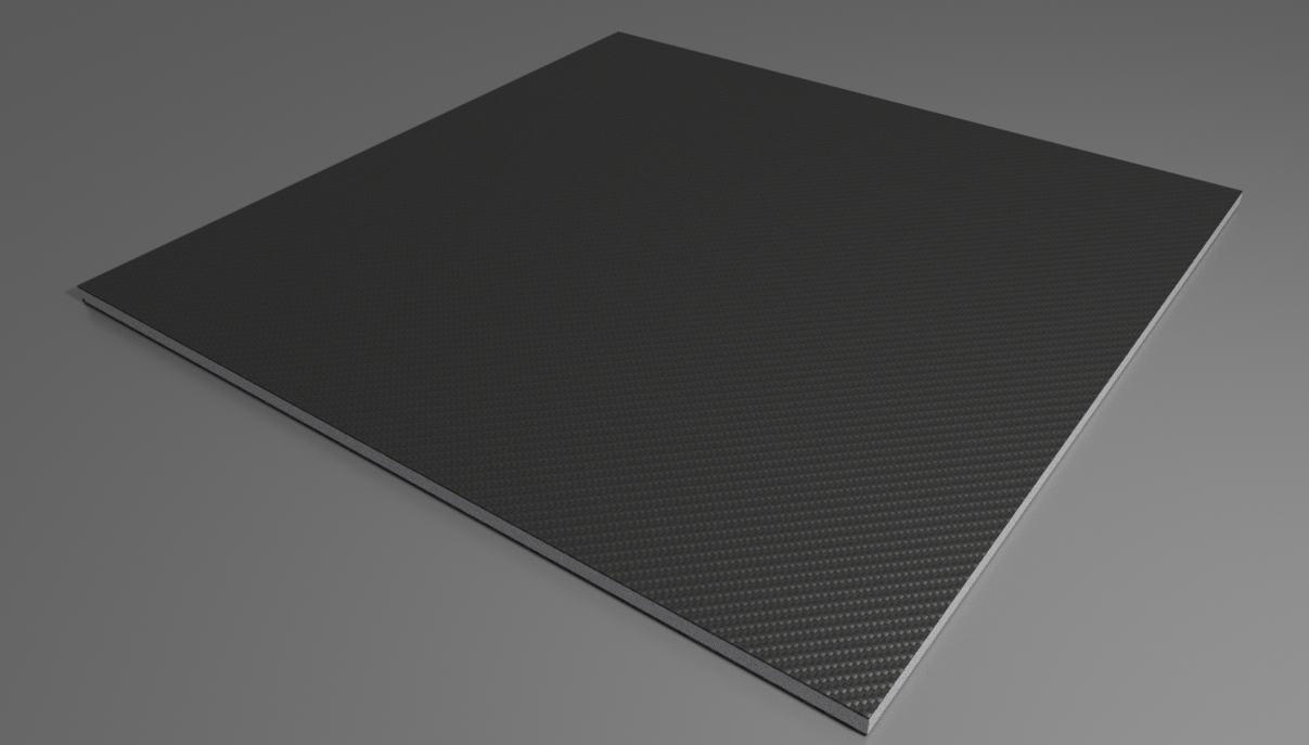 Carbon Fiber - Rohacell Sandwich Panel | 1200x600mm